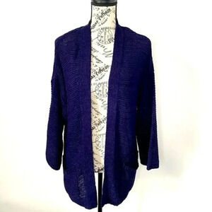 Ceny, Opened knit cardigan, blue, Medium